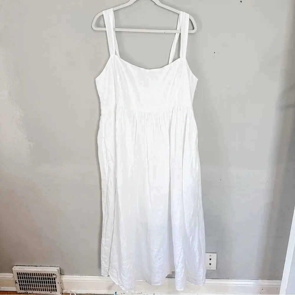 J. Crew White Linen Dress Linen NWT NEW 20 - Picture 2 of 10
